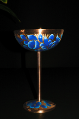 Coupe Martini - Flores Azul 185