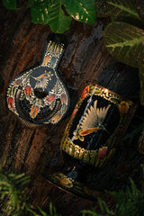 Mixing Glass Hand Painted Tulipanes 052