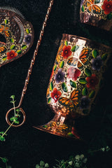 Mixing Glass Hand Painted Mariposa 049