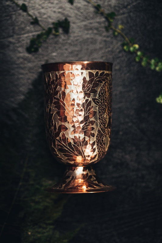 Mixing Glass Silver Engraved Jaguar 105