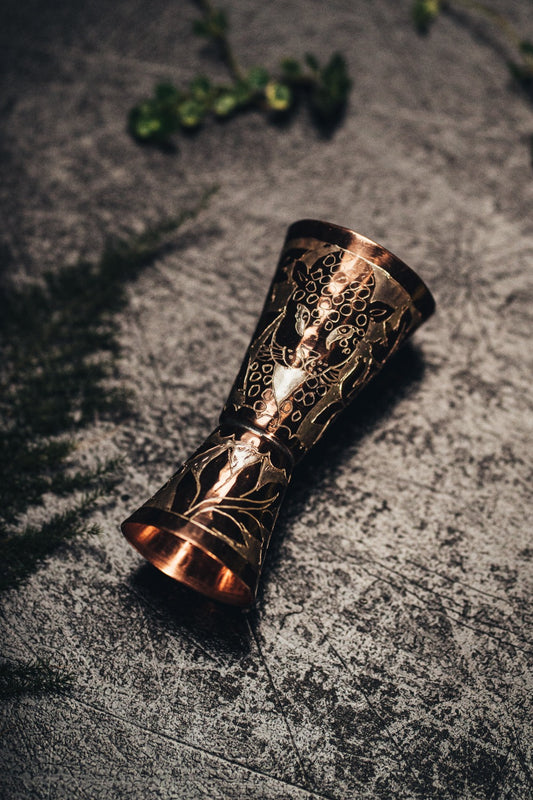 Jigger Silver Engraved Jaguar 108