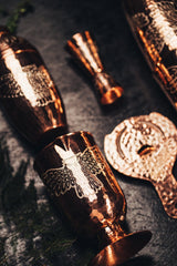 Mixing Glass Silver Engraved Buho 119