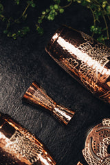 Jigger Silver Engraved Buho 122