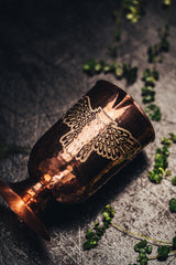 Mixing Glass Silver Engraved Buho 119