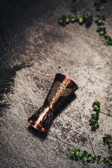 Jigger Silver Engraved Buho 122