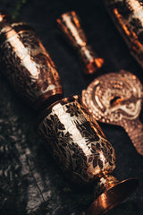 Mixing Glass Silver Engraved Iguana 112