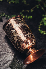 Mixing Glass Silver Engraved Iguana 112