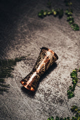 Jigger Silver Engraved Iguana 116