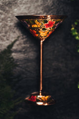 Hand Painted Martini Flores 094