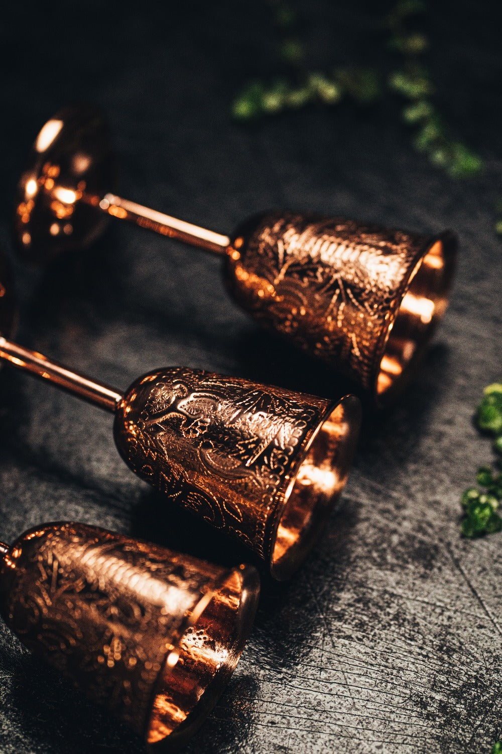 Engraved Copper Mezcal Tasting Cup | Artisan Tequila Glass