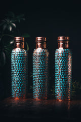 Water Bottle Hand Hammered Verde 101