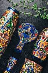 Strainer Hand Painted Colibrí Azul 058