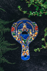 Strainer Hand Painted Colibrí Azul 058