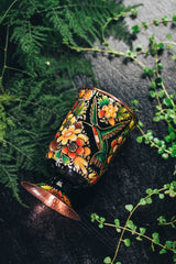 Mixing Glass Hand Painted Colibrí Negro 079