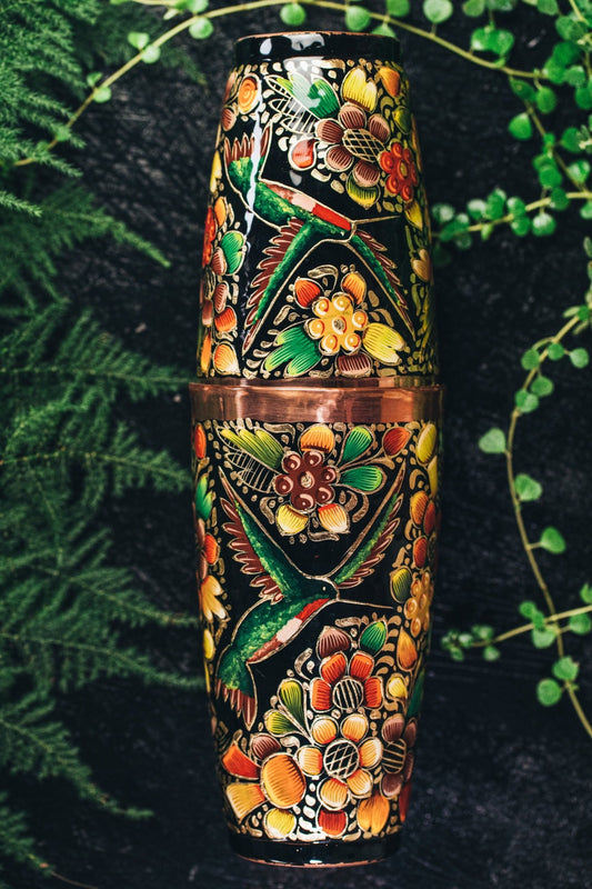 Boston Hand Painted Colibrí Negro 075