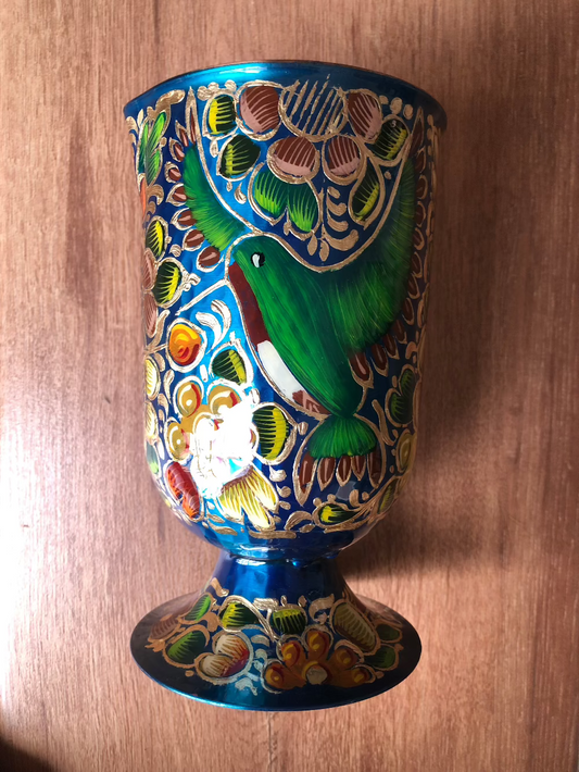 #PerfectlyImperfect Hand-Painted Mixing Glass Colibri Azul 061