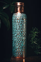 Water Bottle Hand Hammered Verde 101