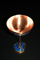 Coupe Martini - Flores Azul 185
