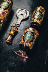 Mixing Glass Hand Painted Agave 067