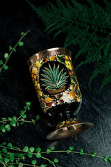 Mixing Glass Hand Painted Agave 067