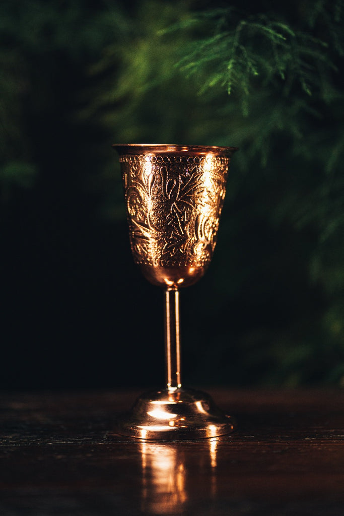 Engraved Copper Mezcal Tasting Cup