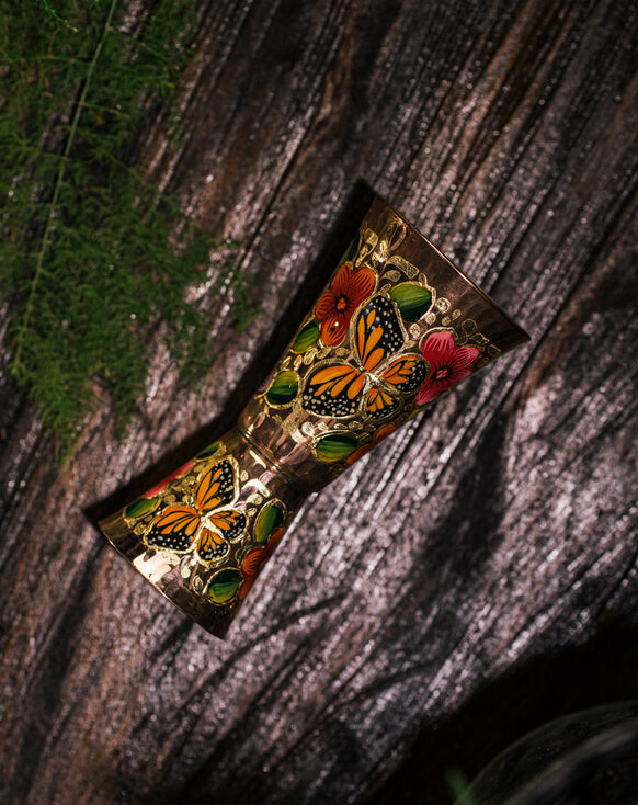 Jigger Hand Painted Mariposa 046