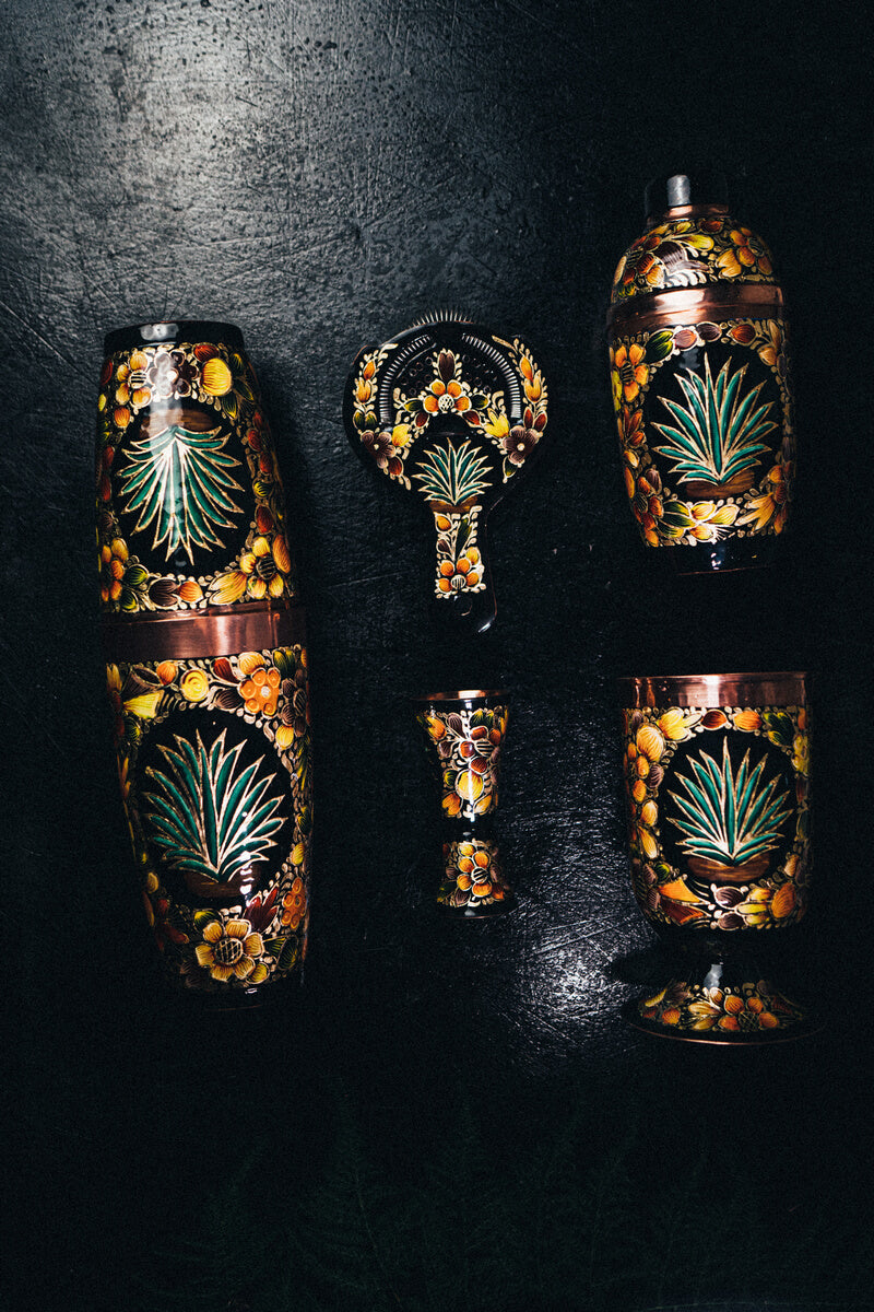 Hand Painted Set Agave 062