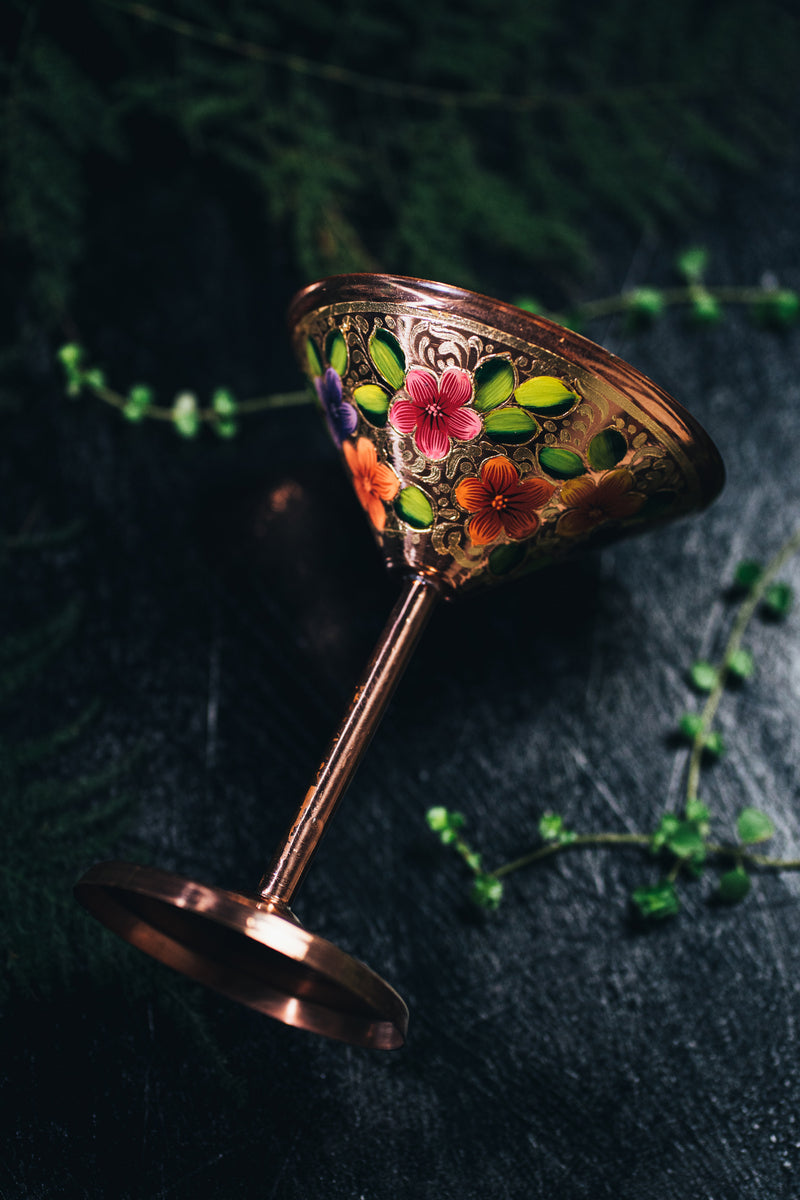 Hand Painted Martini Flores 094