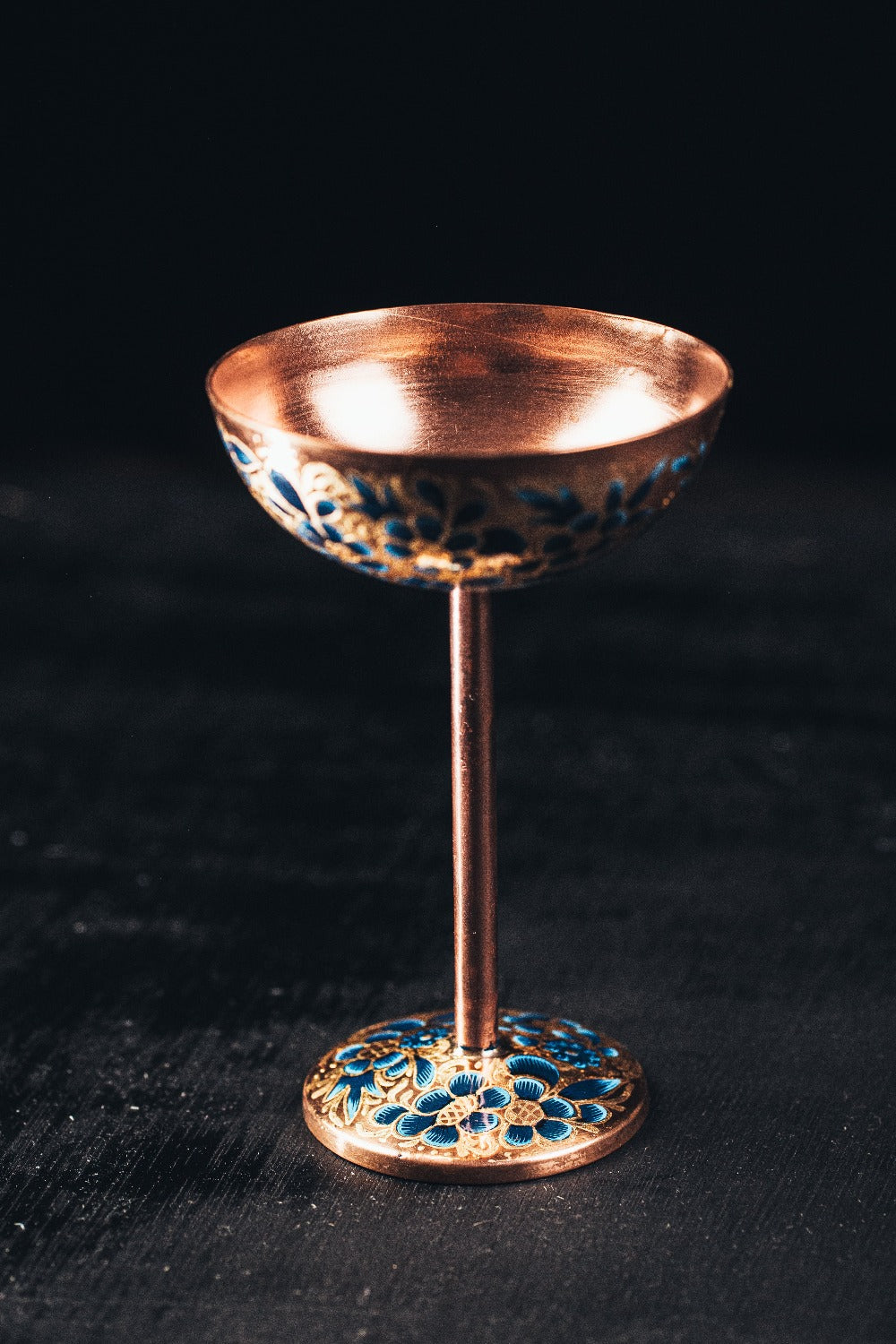 Coupe Martini - flores azul